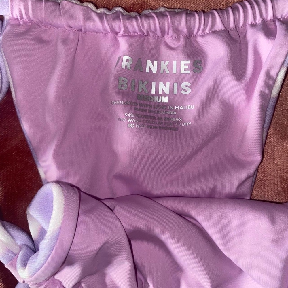 Frankie's Bikinis Lavender Starry Bikini Top - Picture 5 of 7